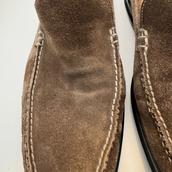 Cole Hann Mens Brown Suede Leather Driver Shoes Size 12M Nike Air Comfort EUC - Picture 2 of 16